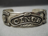 Unique Personal Piece Vintage Native American Navajo Sterling Silver Lasso Bracelet Old-Nativo Arts