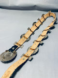 Rare Lone Mountain Turquoise Vintage Native American Navajo Sterling Silver Concho Belt-Nativo Arts