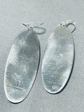 Tommy Nez Biggest Native American Navajo Honeybee Jasper Sterling Silver Earrings-Nativo Arts