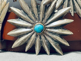 Star Light Star Bright Vintage Native American Navajo Turquoise Sterling Silver Concho Belt Old-Nativo Arts