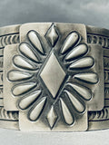 137 Grams Concho Shield Native American Navajo Sterling Silver Repoussed Bracelet-Nativo Arts