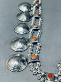 Native American 270 Gram Southwestern Turquoise Sterling Silver Squash Blossom Necklace-Nativo Arts