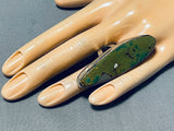 Stunning Vintage Native American Navajo Royston Turquoise Sterling Silver Colossal Ring-Nativo Arts