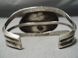 One Of The Best Vintage Native American Navajo Blue Diamond Turquoise Sterling Silver Bracelet-Nativo Arts