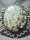 Colossal Vintage Native American Navajo #8 Turquoise Sterling Silver Bracelet-Nativo Arts