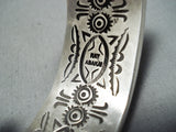 Important Ray Adakai Astonishing Vintage Native American Navajo Sterling Silver Bracelet-Nativo Arts