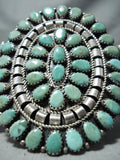 Striking Zuni Native American Royston Turquoise Cluster Sterling Silver Bracelet-Nativo Arts