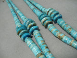 Best Vintage Navajo #8 Heishi Turquoise Native American Necklace Old-Nativo Arts