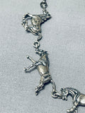 Horse Family Vintage Southwest Sterling Silver Necklace Old-Nativo Arts