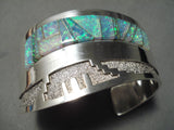 Very Important Vintage Native American Navajo Ivan Kee Pearl Sterling Silver Bracelet Cuff-Nativo Arts