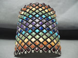 One Of The Best Native American Navajo Rainbow Turquoise Sterling Silver Bracelet-Nativo Arts