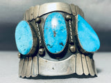 Towering Museum Vintage Native American Navajo Turquoise Sterling Silver Bracelet-Nativo Arts