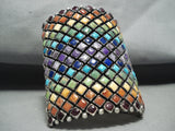 One Of The Best Native American Navajo Rainbow Turquoise Sterling Silver Bracelet-Nativo Arts