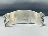 Waving Cuff Vintage Native American Navajo Sterling Silver Hogan Bracelet-Nativo Arts