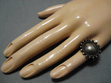 Marvelous Vintage Navajo Native American Sterling Silver Rope Ring Old-Nativo Arts