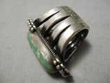 Important Vintage Native American Navajo Damale Turquoise Sterling Silver Ring Old-Nativo Arts