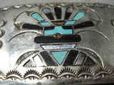 Noteworthy Vintage Native American Navajo Turquoise Sterling Silver Buckle Old-Nativo Arts