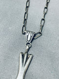 One Of The Biggest Vintage Native American Navajo Sterling Silver Cross Necklace Old-Nativo Arts