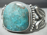 Very Important Vintage Native American Navajo Stanley Parker Turquoise Sterling Silver Bracelet-Nativo Arts