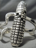 Native American One Of Best Vintage Santo Domingo Jimmy Calabaza Sterling Silver Coin Bracelet-Nativo Arts