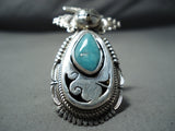 Fabulous Navajo Kingman Turquoise Sterling Silver Ring Native American-Nativo Arts