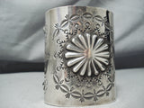 Newsworthy Navajo Sterling Silver W I D E Bracelet Native American-Nativo Arts