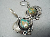 Women's Vintage Native American Navajo Royston Turquoise Sterling Silver Squash Blossom Necklace-Nativo Arts
