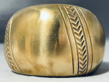 Native American Orville Tsinnie Authentic Rare Vintage Brass Bracelet-Nativo Arts