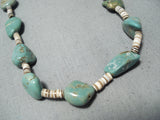 Impressive Santo Domingo Royston Turquoise Necklace Native American-Nativo Arts