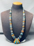 272 Grams Dropdead Gorgeous Santo Domingo Turquoise Sterling Silver Necklace-Nativo Arts