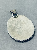 Phenomenal Vintage Native American Zuni Blue Gem Turquoise Cluster Sterling Silver Pendant-Nativo Arts