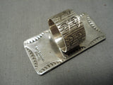 Marvelous Vintage Native American Navajo Dragonfly Cross Sterling Silver Ring-Nativo Arts