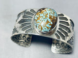 One Of The Most Unique Ever San Felipe #8 Turquoise Sterling Silver Bracelet-Nativo Arts