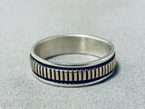 Exquisite Vintage Native American Navajo 14k Gold Sterling Silver Ring-Nativo Arts