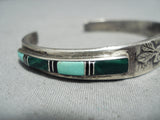 Highly Detailed Vintage Native American Navajo Turquoise Kachina Sterling Silver Bracelet-Nativo Arts