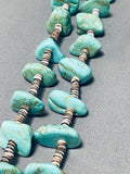 206 Grams Vintage Native American Navajo Green Kingman Turquoise Heishi Necklace-Nativo Arts