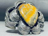 Monster Honeybee Japser Vintage Native American Navajo Sterling Silver Bracelet-Nativo Arts