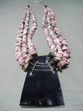 Native American Important Santo Domingo Signed Purple Shell Turquoise Butterfly Necklace-Nativo Arts