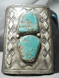 One Of The Best Vintage Native American Navajo Turquoise Sterling Silver Ketoh Bracelet Old-Nativo Arts