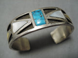 Incredible Vintage Navajo Pearl Sterling Silver Native American Bracelet Cuff-Nativo Arts