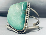 Terrific Native American Navajo Green Turquoise Sterling Silver Bracelet-Nativo Arts