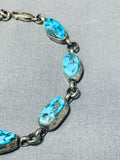 Intriguing Vintage Native American Navajo Morenci Turquoise Sterling Silver Bracelet-Nativo Arts