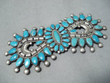 Most Unique Vintage Native American Navajo Victor Moses Begay Turquoise Sterling Silver Pin-Nativo Arts