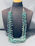 Unforgettable Vintage Native American Navajo Kingman Turquoise 5-strand Necklace-Nativo Arts