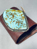 One Of The Biggest Ever Vintage Native American Navajo Royston Turquoise Sterling Silver Ketoh-Nativo Arts