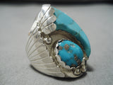 Striking Vintage Navajo Fred Platero Sterling Silver Native American Ring-Nativo Arts