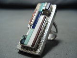 Native American Important Rosetta Vintage Santo Domingo Turquoise Sterling Silver Ring-Nativo Arts