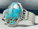 Intense Spiderweb Native American Navajo Turquoise Sterling Silver Bracelet Cuff-Nativo Arts