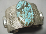 Magnificent San Felipe #8 Turquoise Sterling Silver Bracelet Native American-Nativo Arts