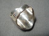 Superior Vintage Navajo Huge Turquoise Sterling Silver Native American Ring-Nativo Arts